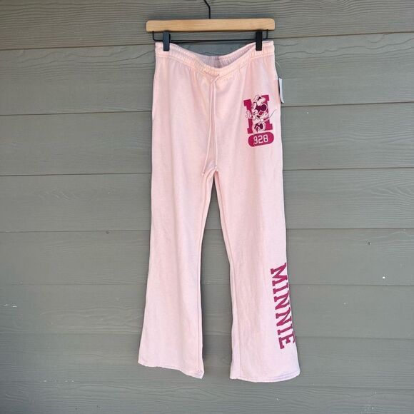 Disney Minnie Mouse NWT pink flare sweatpants - Picture 1 of 5